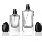 Square Glass Perfume Bottle with 50ml 100ml Capacity and Distinctive Irregular-shaped Cap