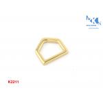 18mm Inner Size Square Metal Ring , Housetop Shape D Metal Rings For Bags for sale