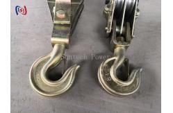 China Transmission Lines Dual Sheave Hoisting Knots Iron Lifting Block And Tackle supplier