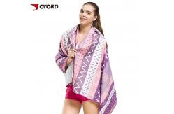 China Custom Logo  Sublimated Beach Towels Personalized Printing Microfiber Cloth Material supplier