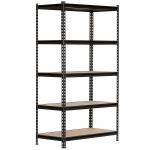 Black 5 Levels Industrial Heavy Duty Boltless Rack In Gourd Hole for sale
