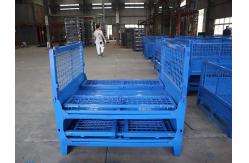 China 2 - 4 Layers Foldable Wire Mesh Pallet Cage For Warehouse Storage supplier