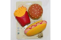 China 10cm Hot Dog Sturdy Squeaky Latex Pet Toys For Chewing Bite supplier