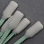 Steam Autoclavable Industrial Foam Swabs 125mm With Polystyrene Handle for sale