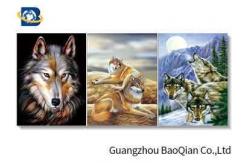 China 3D Effect Lenticular Flip Wolf / Eagle Pattern PP / PET Material Wall Poster supplier