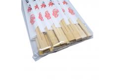 China Custom Eco Printed Disposable Carbonized Compostable Twin Logo Bamboo Chopstick supplier