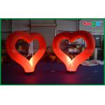 Nylon Cloth Giant Lighting Led Inflatable Decoration ,  Led heart for Party Stage for sale