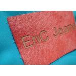 Personalized Metal Logo Genuine Embossed Leather Labels And Tags For Clothes for sale