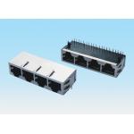 4 Ports 1000 Base-T Female RJ45 Jack Connector Assembly With Opening Downward for sale