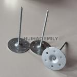 Round Perforated Metal Base Plate Rockwool Insulation Pins Galvanized 80mm Length
