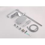 Chrome Shower Set With Thermostatic Mixer , Thermostatic Rain Fall Shower System