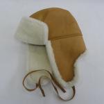 Wholesale cheap warm shearling trapper sheepskin hat