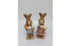 China Polyresin Rabbit Figurine Home Resin Garden Decor Handmade Craft supplier