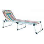 Garden Folding Sun Lounger Adjustable , Folding Patio Recliner Lounge Chaise for sale