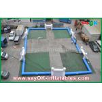 Inflatable Garden Games Blue 0.4 PVC Portable Inflatable Football Field / Football Pitch CE Standard Blower for sale