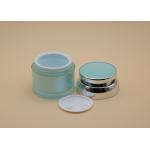 Green UV Spraying Cosmetic Cream Containers PP Cap With ABS Sheathed