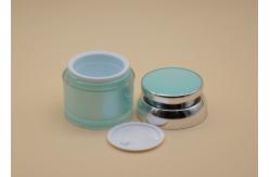 China Green UV Spraying Cosmetic Cream Containers PP Cap With ABS Sheathed supplier