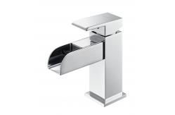 China Waterfall Wash Basin Faucet LED light Hot and Cold Water Supply supplier