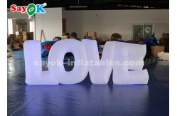 China White Fabric LED Lighting Inflatable Letter LOVE By Touch Screen Remote Control supplier