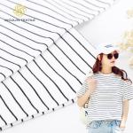 Tightly Woven Plain Jersey Striped Pure Cotton Fabric For Casual Wear for sale