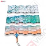 55inch Custom full color curved screen thin flexible advertising display LED video wall for sale