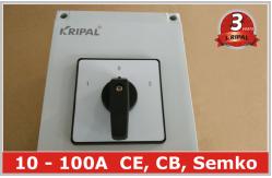 China 100A Changeover Selector Switch Waterproof Ip65 , 3 Position Rotary Switch supplier