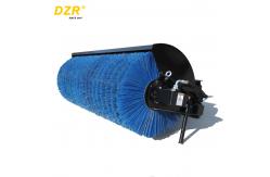 China Mini Skid Steer Hydraulic Angle Broom With Poly / Wire Brush supplier