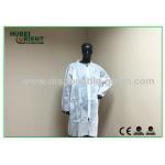 General Disposable Medical Lab Coat Waterproof For Doctors With Zip Closure for sale