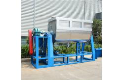 China Stainless Steel 304 Ribbon Blender Machine Powder Paint Screw Drum Mixer supplier