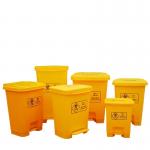 120L HDPE Plastic Trash Bin Medical Waste Container with Two Wheel