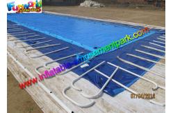 China Summer Rectangular PVC Water Inflatable Swimming Pools with Metal Frame supplier