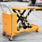 300kg-1000kg Single Scissor Lift Trolley 1.7m Electric Hydraulic Trolley Table for sale