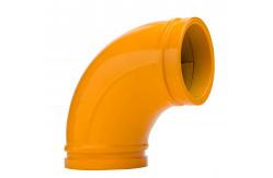 China Zoomlion Concrete Pump Parts Double Elbow Pipe Degree Twin Wall Elbow Pipe supplier