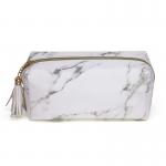 Wear Resistant Travel Portable Marble PU Makeup Bag for sale
