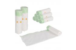 China HDPE LDPE Recycled Plastic Trash Bags Green Dustbin Polythene Roll supplier