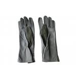 Slip Resistant Full Finger Grey Leather Military Style Gloves for sale