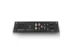 China USB Charging Office Station Screen Socket / Aluminum Power Panel Socket supplier