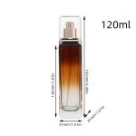 Empty Square 120ml Lotion Glass Bottles Spray Pump 4 Oz Amber Glass Bottles for sale