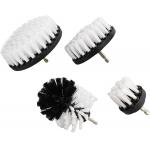 4pc Set Scrubber Drill Attachment Cleaning Brush White Soft Bristle Stiffness for sale