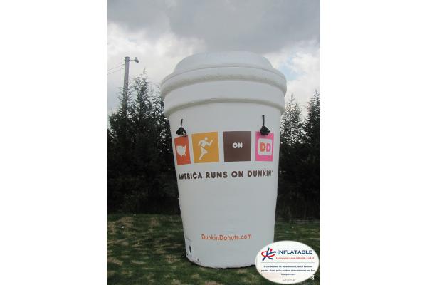 giant inflatable coffee cup model show outdoor