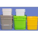 Food Grade Square Plastic Bucket Lightweight Impact Resistant With 10L Capacity for sale