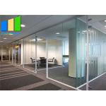 12MM Office Tempered Glass Partition Clear Glass Aluminum Frame Partition Wall for sale