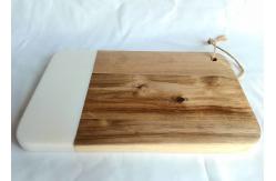 China Marble Acacia Wood Kitchen Stone Placemats Rectangular Shape supplier