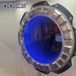 Customized Metal Wall Art Sculpture Modern Lighting Circular Stainless Steel Decoration for sale