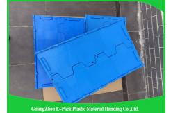 China Recyclable 60L Plastic Attached Lid Containers Blue Customized For Agriculture supplier