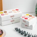Eco Friendly Paperboard Food Container Paper Box Folders Custom Bakery Donut Boxes