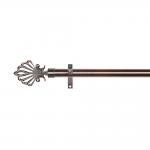 Anti Copper Plain Curtain Rod With 28 MM Diameter Aluminum Finial for sale