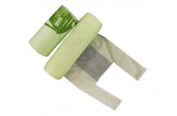 China PLA 50mic Biodegradable And Compostable Bags With T Shirt Handle supplier