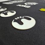 Matte Surface Silicone Heat Transfer Logo Flat Screen Printing Logo Customized for sale