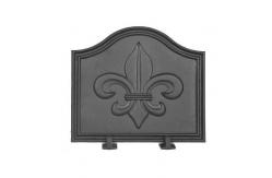 China Home Depot Cast Iron Fireplace Accessories Matt Black Fireback With Feet supplier